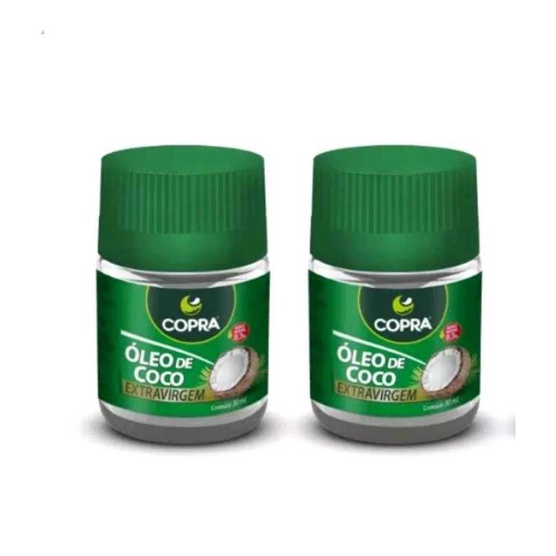 Kit c/2 unidades - Óleo de Coco Copra Extra Virgem 30ml em Oferta na Shopee