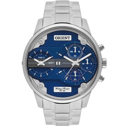 RELÓGIO ORIENT MASCULINO PRATA DUAL TIME MBSST001 D1SX em Oferta na Shopee