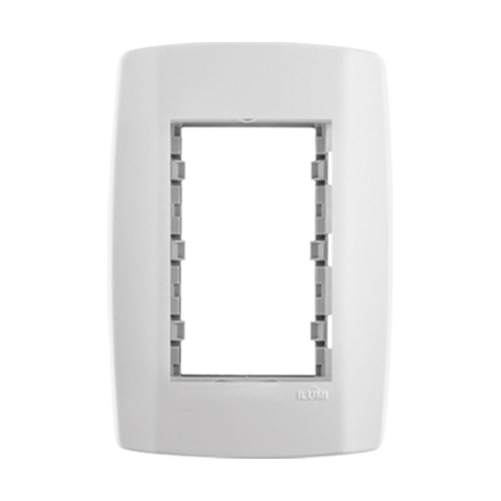 Placa 4x2 3 Módulos Juntos com Suporte Ilumi