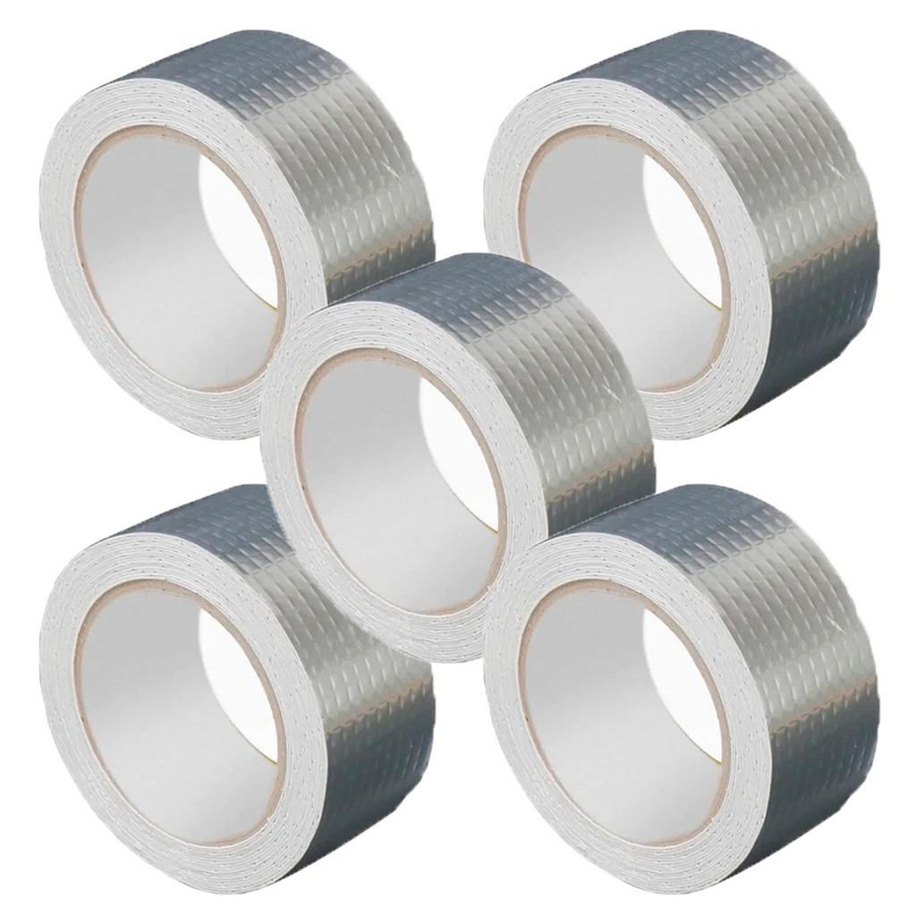 Kit 5x Fita Impermeavel Butilica Aluminio Silver Tape Vedação em Oferta na Shopee