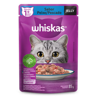 Sachê Whiskas Jelly para Gatos Adultos Peixe 85gr em Oferta na Shopee