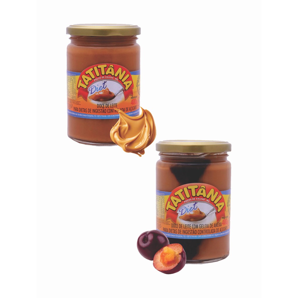 Combo: Doce de Leite Diet 400g + Doce de Leite com Ameixa Diet 400g - Tatitânia