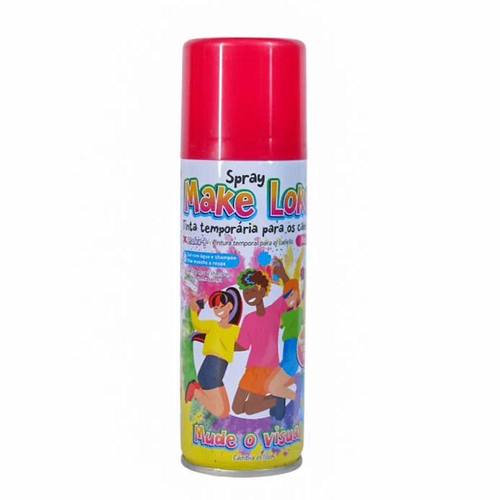 Tinta Spray Cabelo 120ml Make Loko Rosa 1und Make+