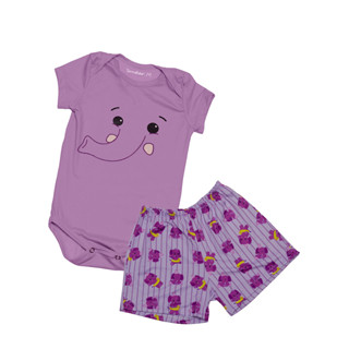 Pijama Roxo da Carinha da Valentina Baby (0 a 9 meses) - Conforto e Magia para Bebês | TurmaTube em Oferta na Shopee