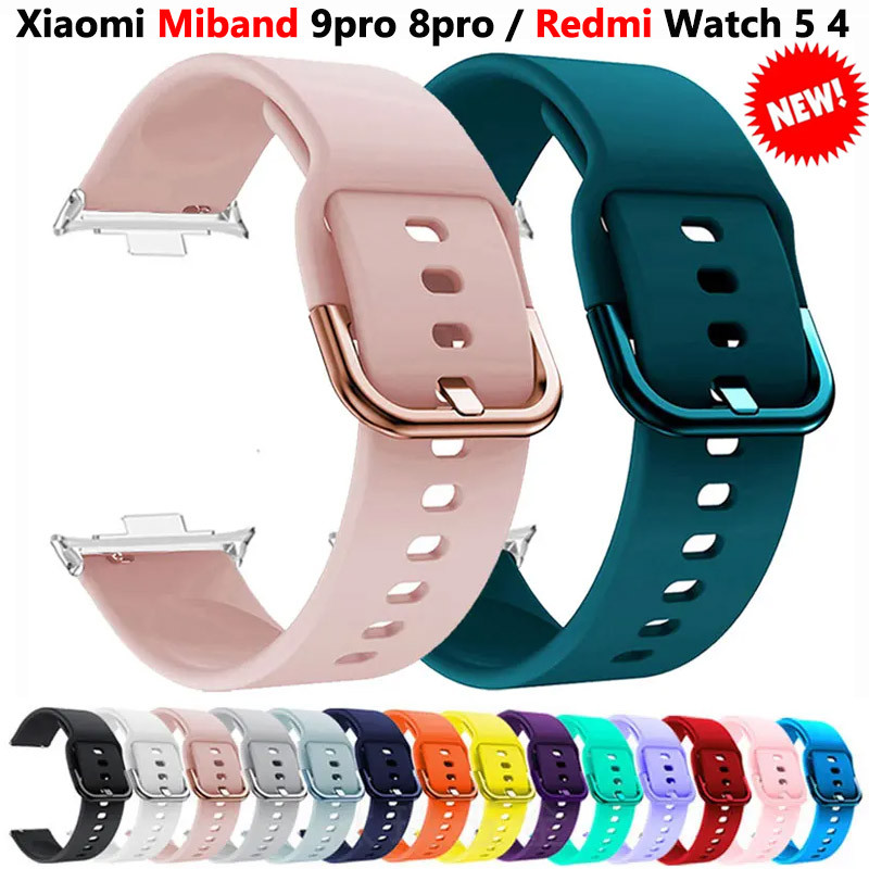 Pulseira De Silicone Para Xiaomi Mi Band 9pro 8 Pro Substituição Feminino Esporte Smartwatch Relógio Inteligente Redmi 5