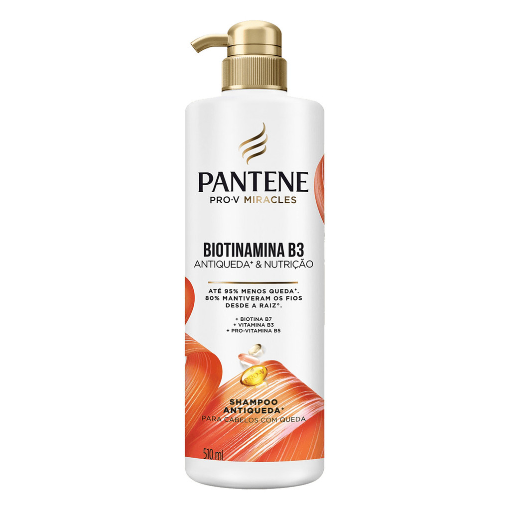 SHAMPOO ANTIQUEDA PANTENE BIOTINAMINA B3 NUTRIÇÃO 510ML em Oferta na Shopee