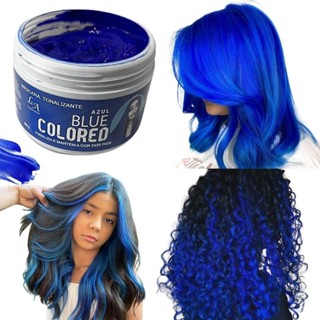 Tonalizante Azul Blue - Mechas Azuis fácil S/ Amônia - Resultado 100% Natural La cosméticos 300g em Oferta na Shopee