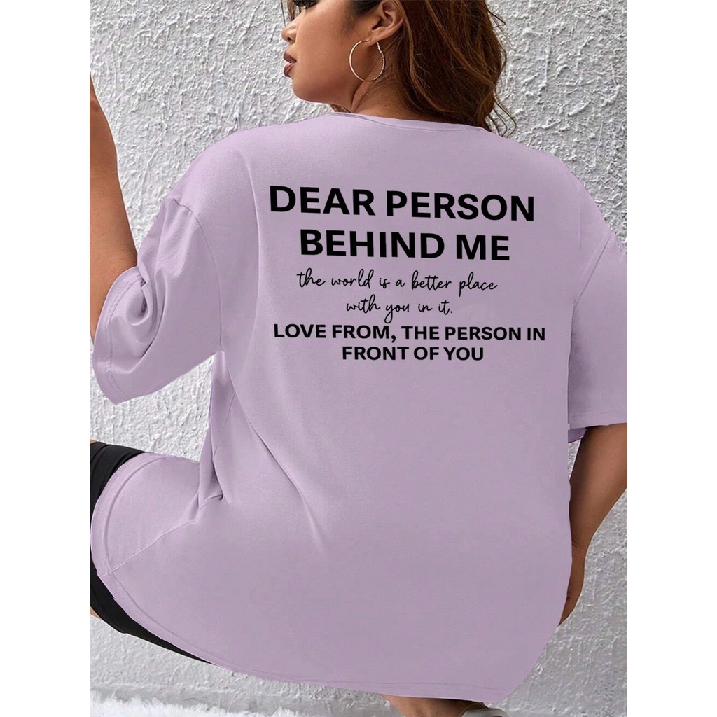 Blusa Love From The Person T Shirt Collorful Attitude Blogueira Camiseta Oversized Confortável
