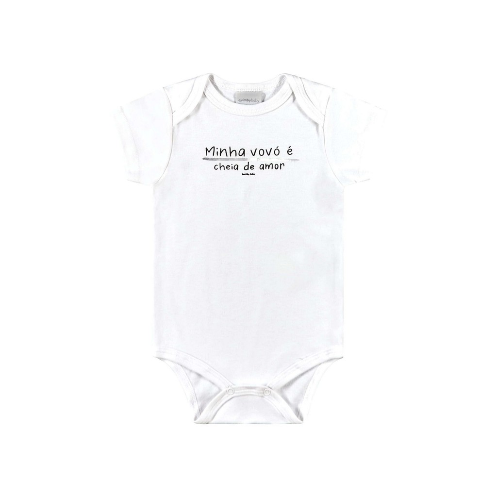 Body Unissex em Suedine para Bebê Quimby