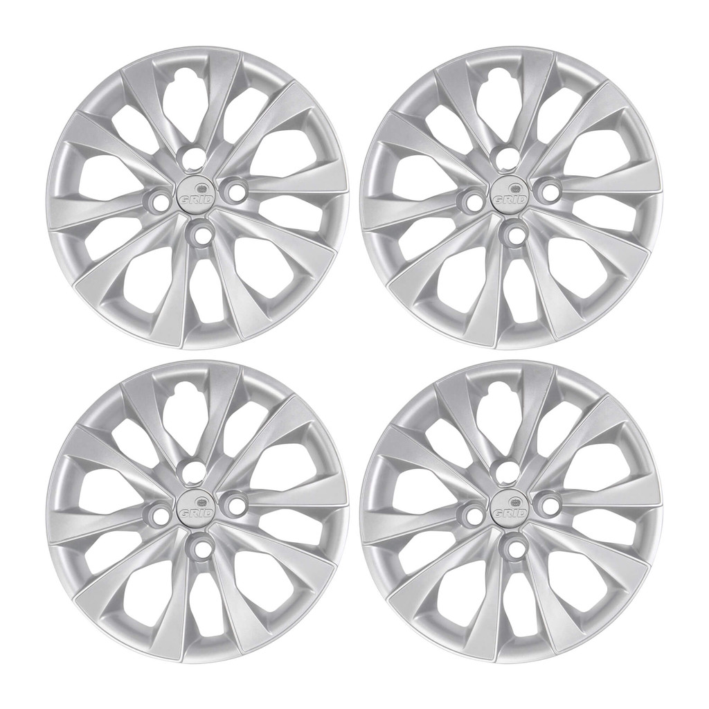 Calota Aro 14" Prata Mod Fiat Mobi Argo Palio 2021 (Jogo c/ 4 Calotas) Grid - 293CB-PTA-E