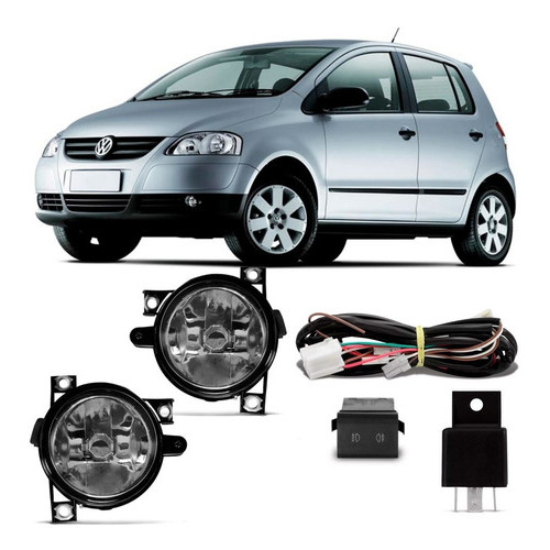 Kit Farol Milha Auxiliar Neblina Fox 2003 À 2008 em Oferta na Shopee