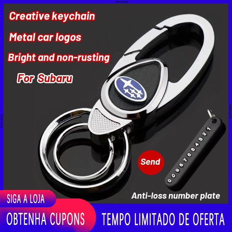 Alta Qualidade Para Subaru Novo Chaveiro Criativo De Liga De Couro Com Logotipo De Carro De Metal Forester XV Impreza Le