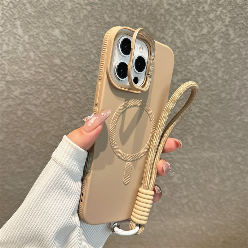 Capa protetora magnética Magsafe para iPhone 16 ProMax 15 14 13 12 11 suporte de lente, tudo incluído silicone anti gota em Oferta na Shopee