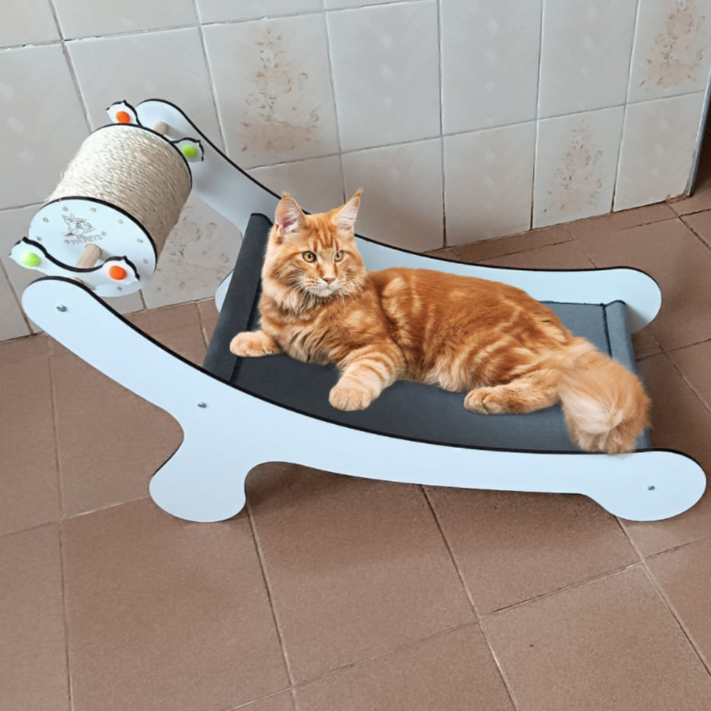 Cama berço pet caminha  gatos com arranhador ebrinquedo pets berço para gato rede balanço playground