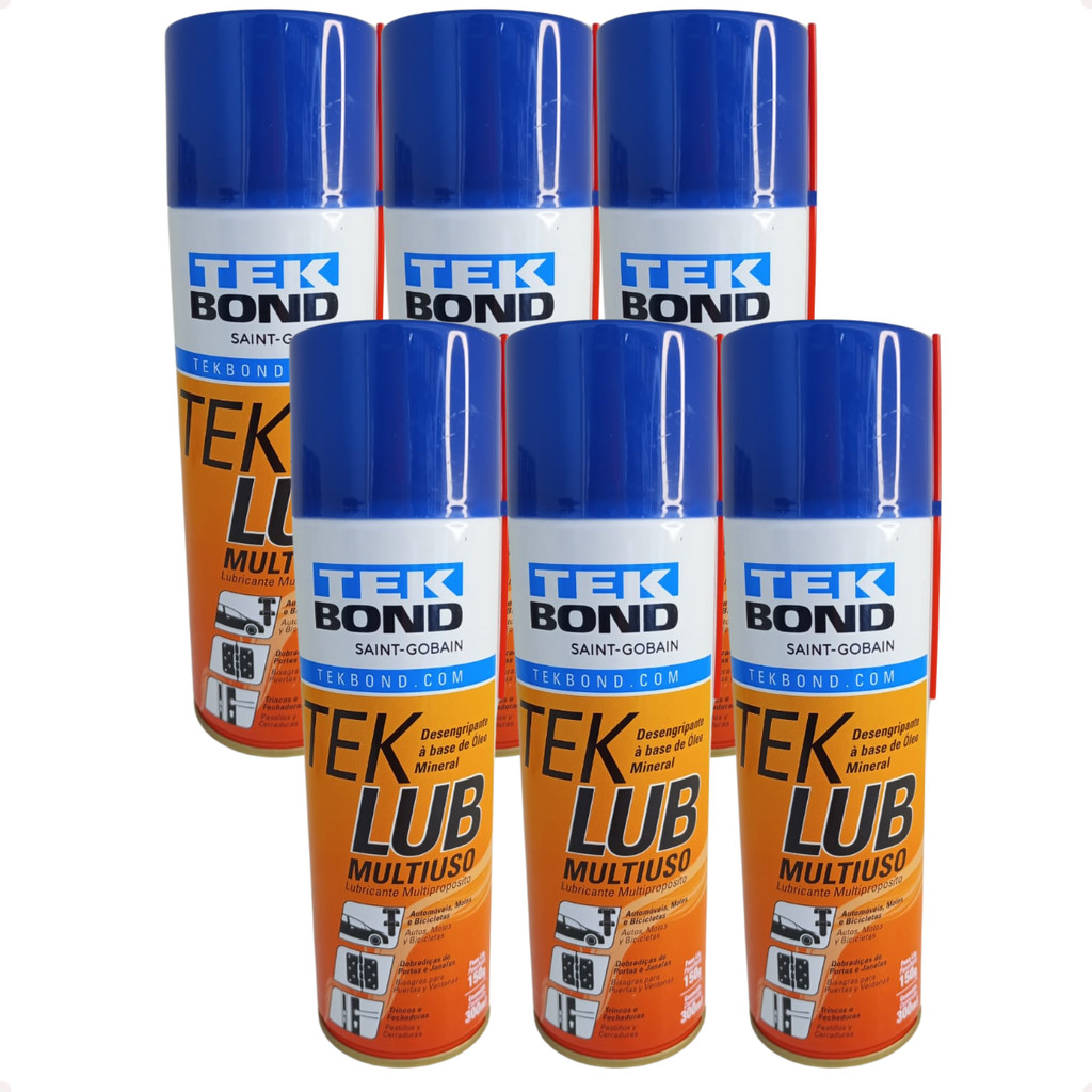 Desengripante Lubrificante Antiferrugem Multiuso Tekbond 6un em Oferta na Shopee