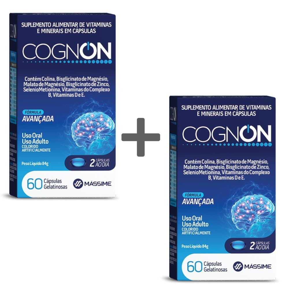 Kit 2 Cognon 1000mg - 60 Cáps.  Concentração e Foco- Massime