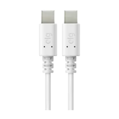 Cabo USB Tipo-C para USB Tipo-C, Carga Rápida 15W 3A, 2 metros, Branco, TC2TC2M, ELG