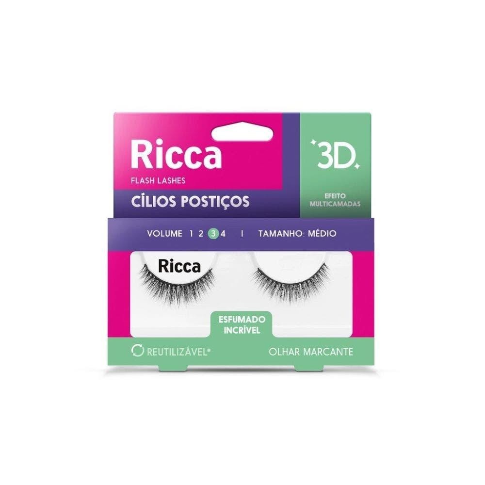 Cílios 3D Esfumado Incrível Ricca Vol.03 Médio em Oferta na Shopee