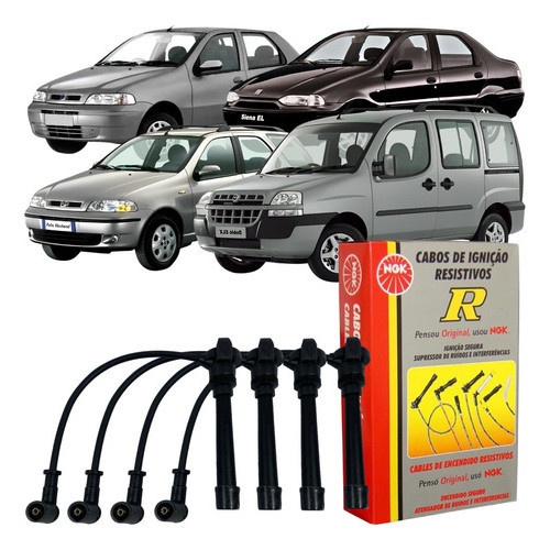 Jogo Cabo Vela Original NGK Fiat Palio Siena Doblo Palio em Oferta na Shopee