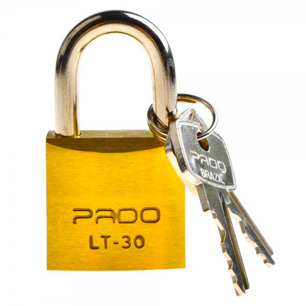 Cadeado Pado Lt 30mm 2 Chaves Não Enferruja Resistente Latão
