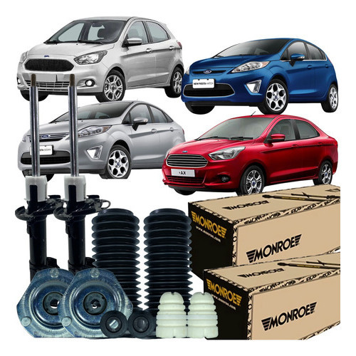 Kit Amortecedor Coxim Dianteiro Ford Ka Fiesta 2010 Á 2019 em Oferta na Shopee