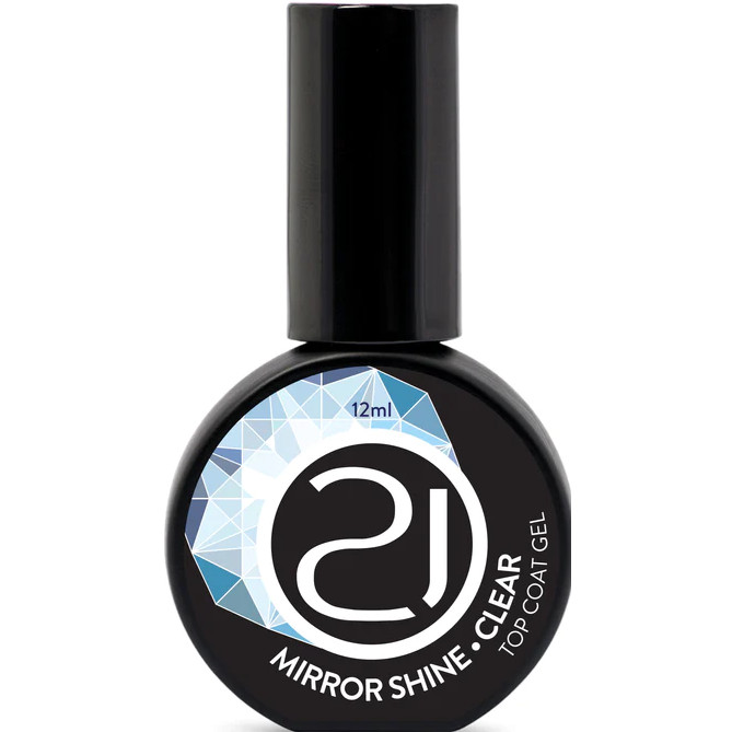 Top Coat MIRROR SHINE CLEAR 12ml - Nails 21