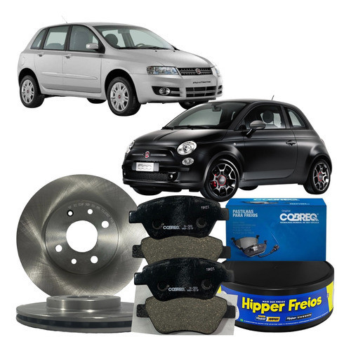Kit Disco Freio Dianteiro Pastilha Fiat Stilo 2005 Á 2010 em Oferta na Shopee