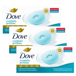 Kit 3 Packs Sabonete Dove Cuida e Protege 6 unidades em Oferta na Shopee