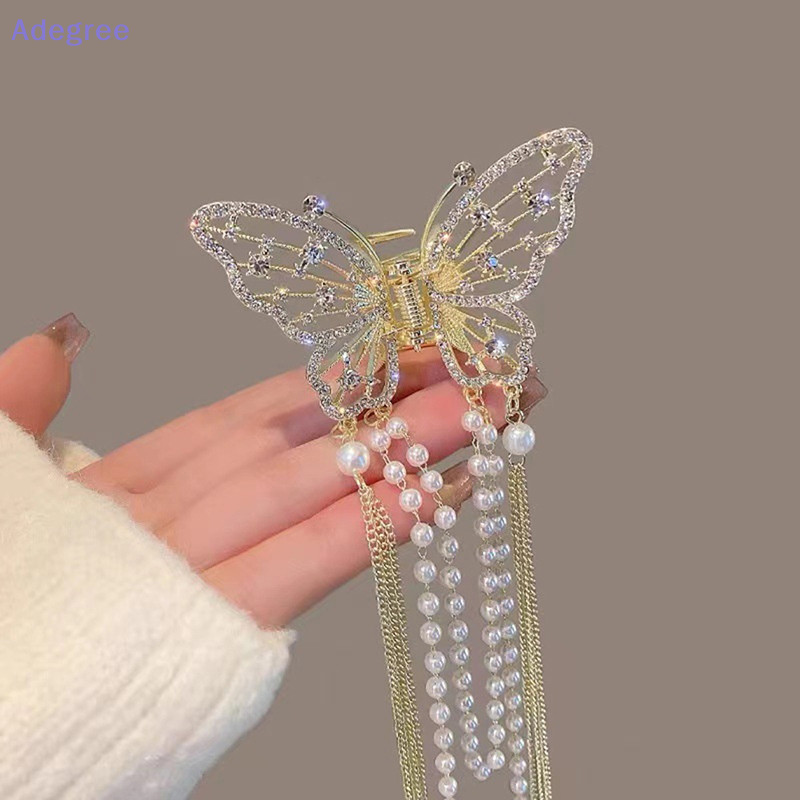 Adegree Novo Cristal Strass Pérola sel Hairpin Coreano Simples Clipe Lateral Liu Hai Acessórios De Cabelo Feminino