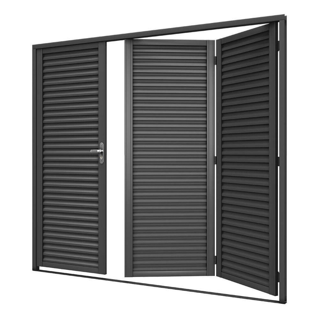 Portão Pantográfico 3f Laminado 215cmx245cm Mecal em Oferta na Shopee