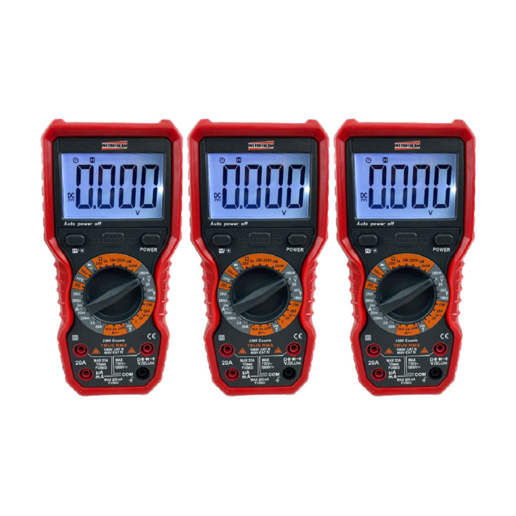 Kit 3 Multímetro Digital Corrente Resistência Tensão Capacitância Diodo Continuidade Rms Md-800