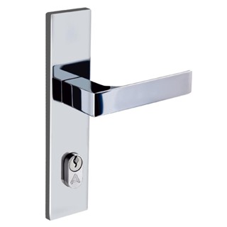 Fechadura Entrada Quadratta Reta Espelho 55mm Cromada Aliança em Oferta na Shopee