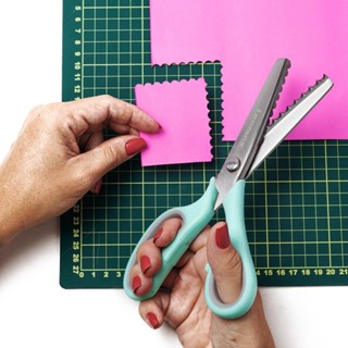 Tesoura de Picotar Escalope Arredondado Profissional Tecido Papel Eva Artesanato em Oferta na Shopee