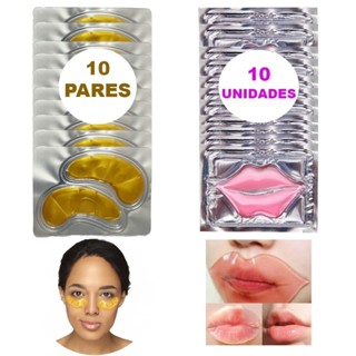 Kit 10 Hidratante Labial E 10 Pares Máscara Para Olhos em Oferta na Shopee