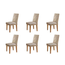 Conjunto Com 6 Cadeiras Sala de Jantar Olímpia Rufato