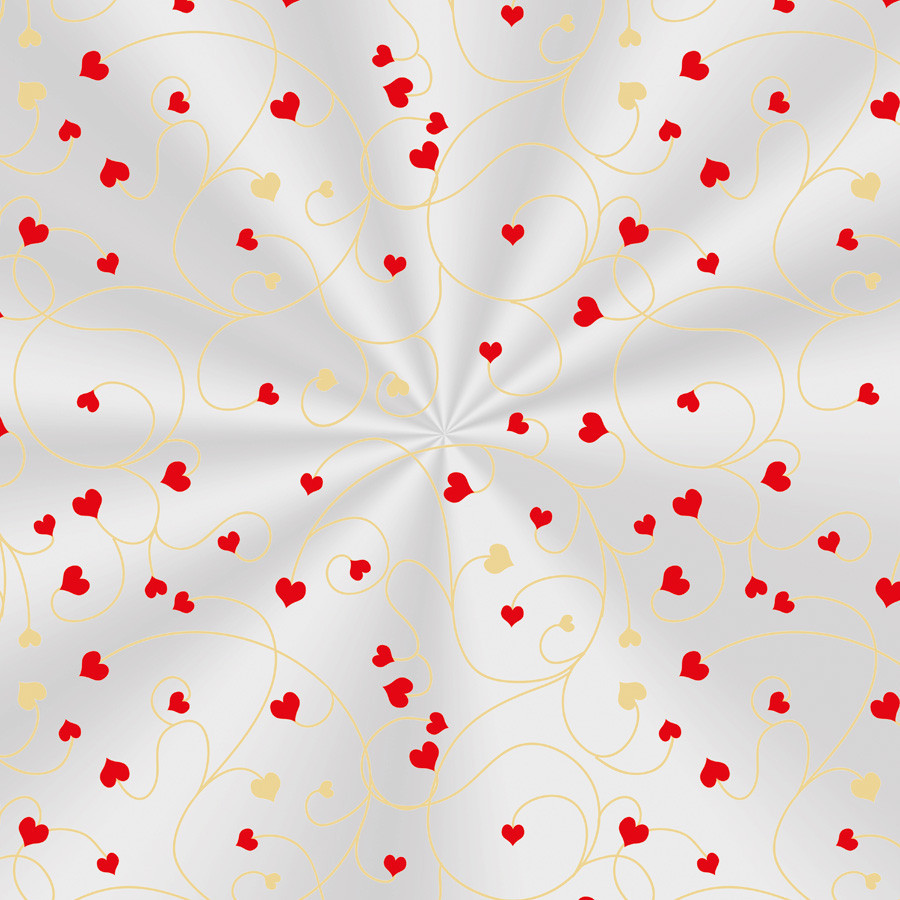 Saco Transparente Decorado - Corações - 100 unidades - Cromus - Rizzo