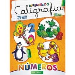 Livro de Atividades Aprendendo Caligrafia Números Infantil
