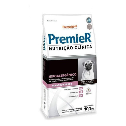 Alimento Premier Super Premium Nutrição Clínica Hipoalergênico Para Cão Adulto De Raça Pequena Sabor Cordeiro E Arroz Em