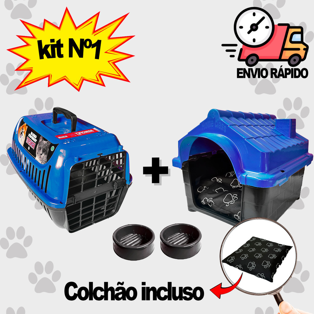 Casinha de Cachorro N2 Pequena Cama Para Cachorro + Caixa de Transporte N1 Gato Cachorro Cama Para Cachorro