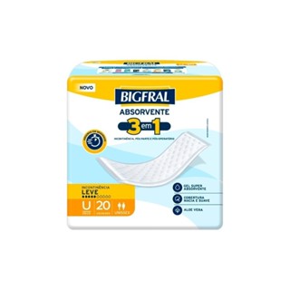 Absorvente para Incontinencia Urinaria Bigfral Plus Regular Tamanho Unico 20 Unidades em Oferta na Shopee