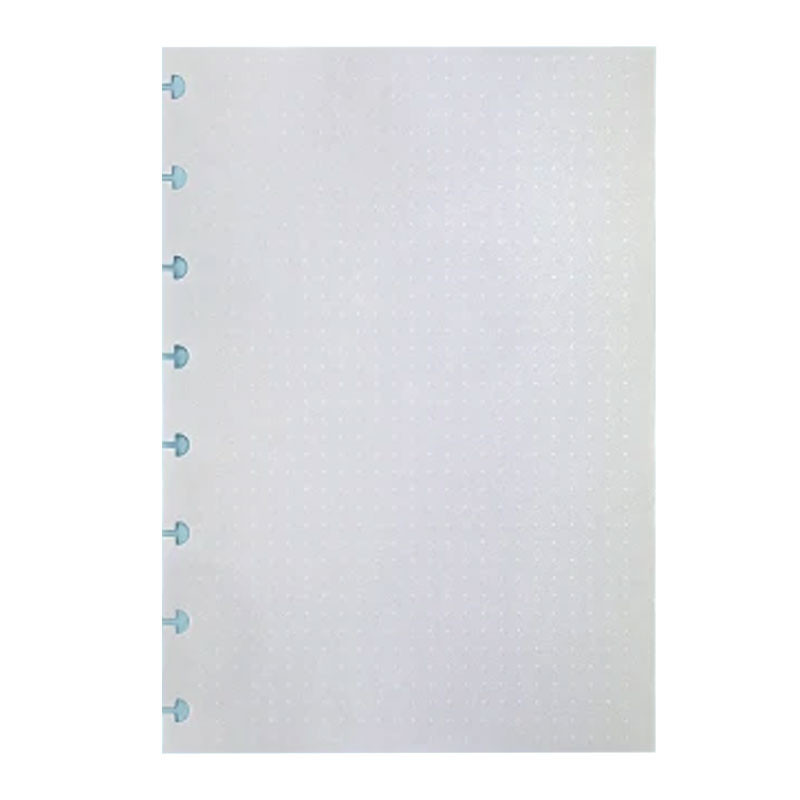 Bloco refil A5 pontilhado linha branca 90g com 50 folhas CIRA2015 Caderno Inteligente