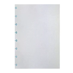 Bloco refil A5 pontilhado linha branca 90g com 50 folhas CIRA2015 Caderno Inteligente