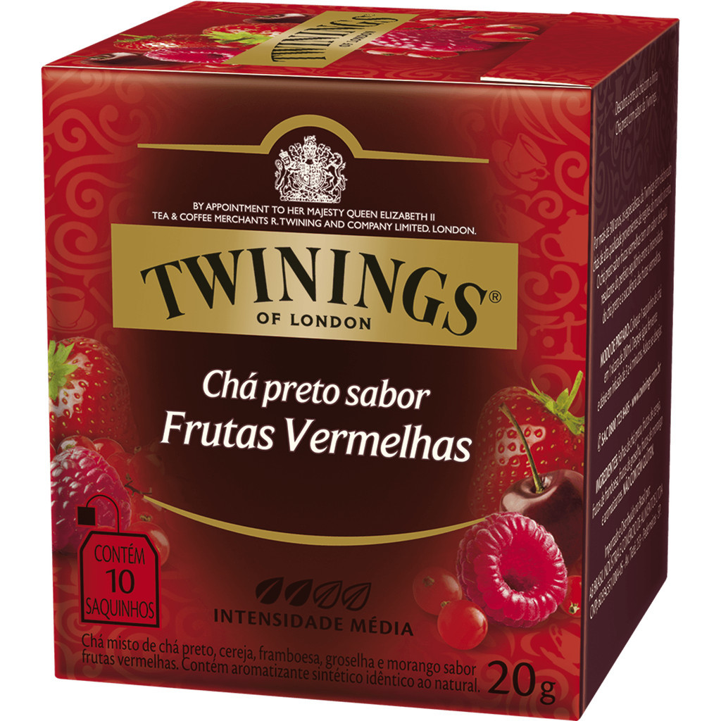 Cha Twinings Preto 20G DP C/ 10 Saches Frutas Vermelhas