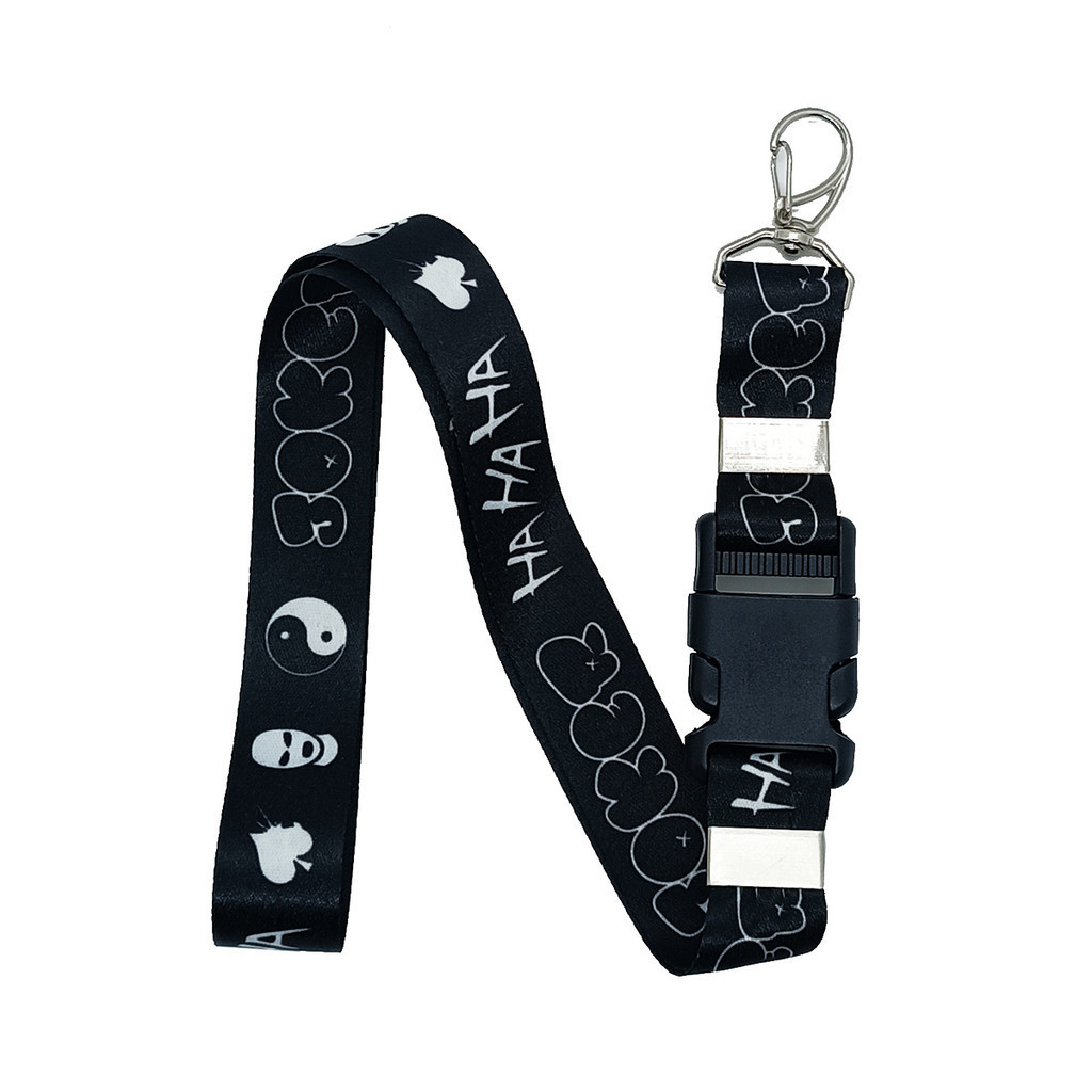 Chaveiro Fita Joker Bomb Yin Yang Balaclava JOK-191 moto cordão porta crachá chave carro