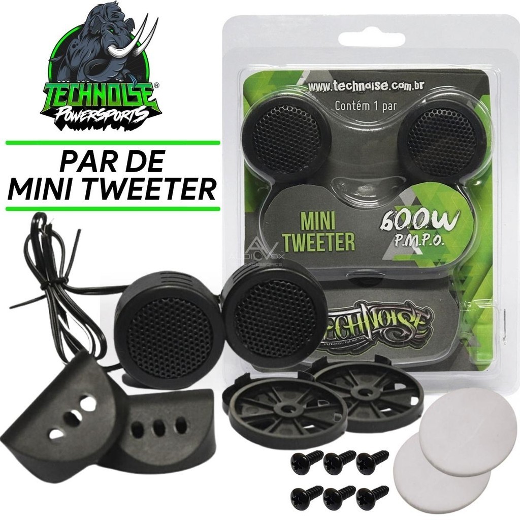 Mini Tweeter Para Porta Painel Aplicação Universal 80W rms 600W PMPO Twitter Som Automotivo