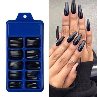 Kit 100 Unidades De Unha Postiça-Preta em Oferta na Shopee