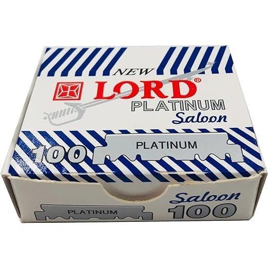 Lamina Para Barbear Lord Platinum Cortada 100 Laminas