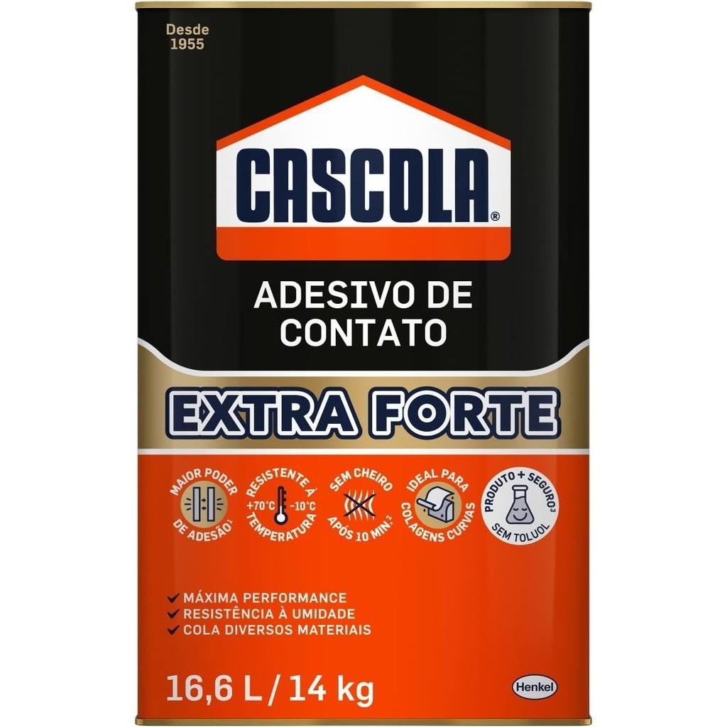 Cola de Contato Extra sem Toluol 14Kg - Cascola em Oferta na Shopee