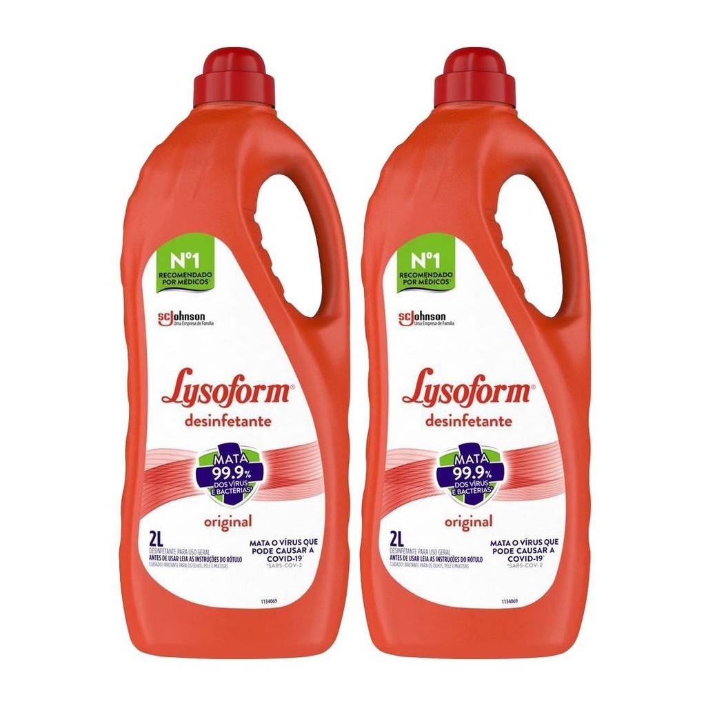 Kit 2 Desinfetante para Uso Geral Lysoform Original 2L cada
