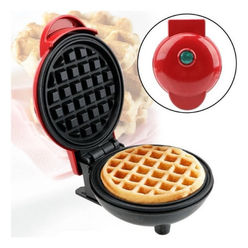 Mini Maquina Portátil De Waffles Eletrica Mini Antiaderentes 110V